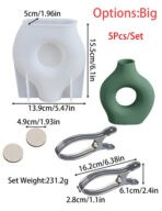 ⁦قالب سيلكون مزهرية مع أداة مشبك لديكور المنزل WFHM77⁩ - الصورة ⁦5⁩