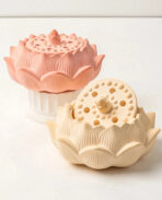 قالب سيلكون مبخرة زهرة اللوتس قطعتين WFHM77