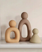 3 قوالب سيلكون ديكور عائلي لصنع الجبس WFHM77