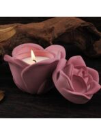 قالب سيلكون بشكل وردة مع الغطاء 2*1 WFHM77