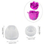 ⁦قالب سيلكون بشكل وردة مع الغطاء 2*1 WFHM77⁩ - الصورة ⁦4⁩