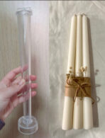 ⁦قالب شمعة من الاكريليك برأس دائري وعمودي طويل WFHM77⁩ - الصورة ⁦2⁩