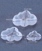 ⁦3 قوالب سيلكون شكل سحابة قالب لشمع وصناعة الصابون WFHM77⁩ - الصورة ⁦3⁩