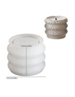 ⁦قالب سيلكون علبة بشكل حجري مبخرة، لصب الشمع المعطر،أصيص نباتات WFHM77⁩ - الصورة ⁦3⁩