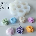 قالب سيلكون زهرة لصنع الشموع 7 وردات مختلفة WFHM77