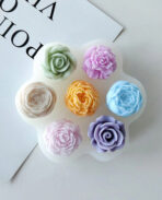 ⁦قالب سيلكون زهرة لصنع الشموع 7 وردات مختلفة WFHM77⁩ - الصورة ⁦3⁩