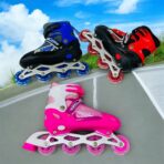 حذاء تزلج عجلات باتيناج مضيئة مقاس مناسب 38 إلى 43