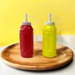 مجموعة 2 علب صوصات لون احمر واصفر ، كاتشب مايونيز عبوة 250 مل مناسبة عيد الاضحى