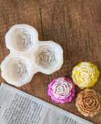 قالب سيلكون ورد ثلاثي لصنع الشموع WFHM77