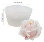 ⁦قالب سيلكون بشكل وردة رومانسية لصنع الشمع المعطرة WFHM77⁩ - الصورة ⁦2⁩