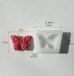 ⁦قالب سيلكون بتصميم زهور بشكل فراشة WFHM77⁩ - الصورة ⁦3⁩