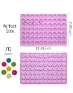 ⁦قالب سيلكون زهرة الاقحوان صغيرة ب 70 تجويف WFHM77⁩ - الصورة ⁦4⁩