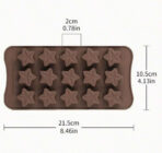 ⁦قالب سيلكون نجمة خماسية مكونة من 15 تجويف متعدد الاستخدامات WFHM77⁩ - الصورة ⁦4⁩