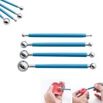 مجموعة ادوات نمذجة وتشكيل الصلصال و الطين وتزيين الكيك ، ادوات نحن كروية حديد