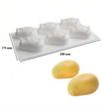 ⁦قالب سيلكون علي شكل مانجو لصنع الموس كيك وآيس كريم والهلام والكيك WFHM77⁩ - الصورة ⁦4⁩