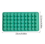 ⁦قالب سيلكون ب50 تجويف بشكل نجمة خماسية ودوائر WFHM77⁩ - الصورة ⁦3⁩