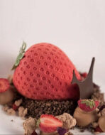 ⁦قالب سيلكون علي شكل فراولة لصنع الايس كريم والهلام وبودينج الفاكهة وديكور الكيك غير لاصق وساهل الازالة WFHM77⁩ - الصورة ⁦3⁩