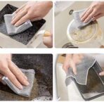 ⁦فوطة سلك تنظيف الاواني الفضية حماية اليدين 2 قطع مقاس 30"30 سم⁩ - الصورة ⁦7⁩