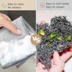 ⁦فوطة سلك تنظيف الاواني الفضية حماية اليدين 2 قطع مقاس 30"30 سم⁩ - الصورة ⁦6⁩