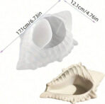 ⁦قالب سلكون بشكل لولب الصدف لصنع وعاء نبتات الصبار وقولب لشمع WFHM77⁩ - الصورة ⁦4⁩