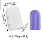 ⁦قالب سيلكون بشكل قوس لصنع الشموع المعطرة WFHM77⁩ - الصورة ⁦3⁩