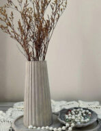 ⁦قالب سيلكون مزهرية كبير مخطط طويل WFHM77⁩ - الصورة ⁦2⁩