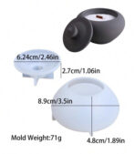 ⁦قالب سيلكون بشكل إناء مع الغطاء لصب الجبس WFHM77⁩ - الصورة ⁦4⁩