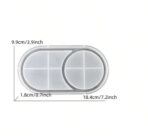 ⁦قالب سيلكون بيضاوي بنص دائرة لصب الجبس WFHM77⁩ - الصورة ⁦4⁩