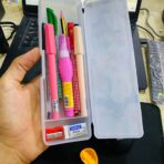 ⁦مقلمة أدوات فارغه صورة ميسي × رونالدو ، مناسبة لحفظ الادوات المدرسية⁩ - الصورة ⁦4⁩