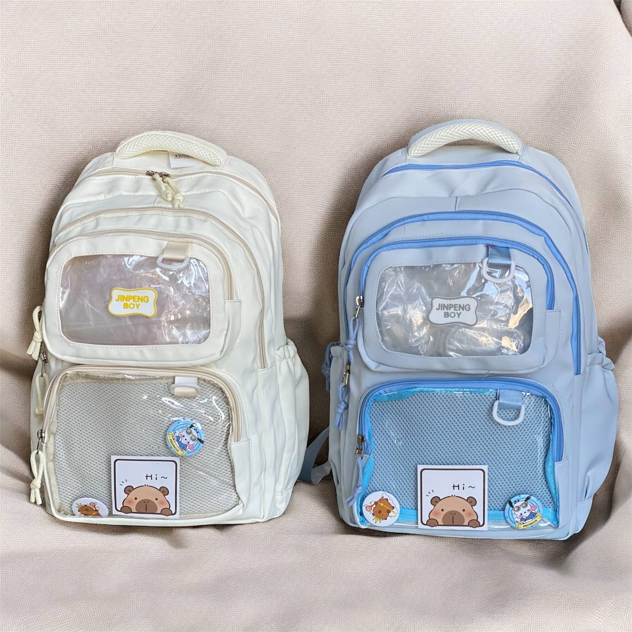 photo_1_2025-08-12_15-50-05 حقيبة مدرسية بناتية ترند كيوت ، اعدادي وثانوي ، جيوب شفافة JINPENG - الصورة 1