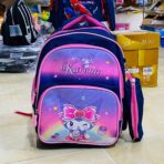 ⁦حقيبة صف اول وروضة مع مقلمة ، شخصيات الاطفال ، 3 جيوب أساسية⁩ - الصورة ⁦6⁩