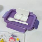 ⁦لانش بوكس مع ترمس للأطفال بلاستيك كيوت ، مناسبة للفطور ووجبات المدرسة والتنزه⁩ - الصورة ⁦2⁩