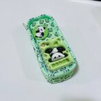 ⁦مقلمة باندا فاخرة مع دفتر ملاحظات وميدالية ، 2 جيوب 1 شفاف ، سوستة غليظة⁩ - الصورة ⁦7⁩