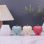 قالب سيلكون شمع علي شكل قلب ♥️ بتصميم يد مزدوجة WFHM77