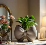 قالب سيلكون فيونكة كبير لصنع الجبس حامل اقلام وديكور منزل WFHM77