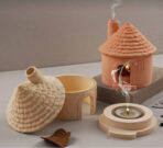 قالب سيلكون لحامل البخور بتصميم منزل المدخنة تصميم عصري WFHM77