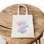 حقيبة توت باق ورد غليظة - لون سكري مع سوسته - مناسبة لطلبة الجامع والدورات والكلية