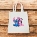 حقيبة توت باق ستيتش غليظة -  لون سكري مع سوسته - مناسبة لطلبة الكليات والدورات