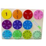 سبورة تعليم درس الكسور الخشبية، مناسب لمعلمات الرياضيات والدورات