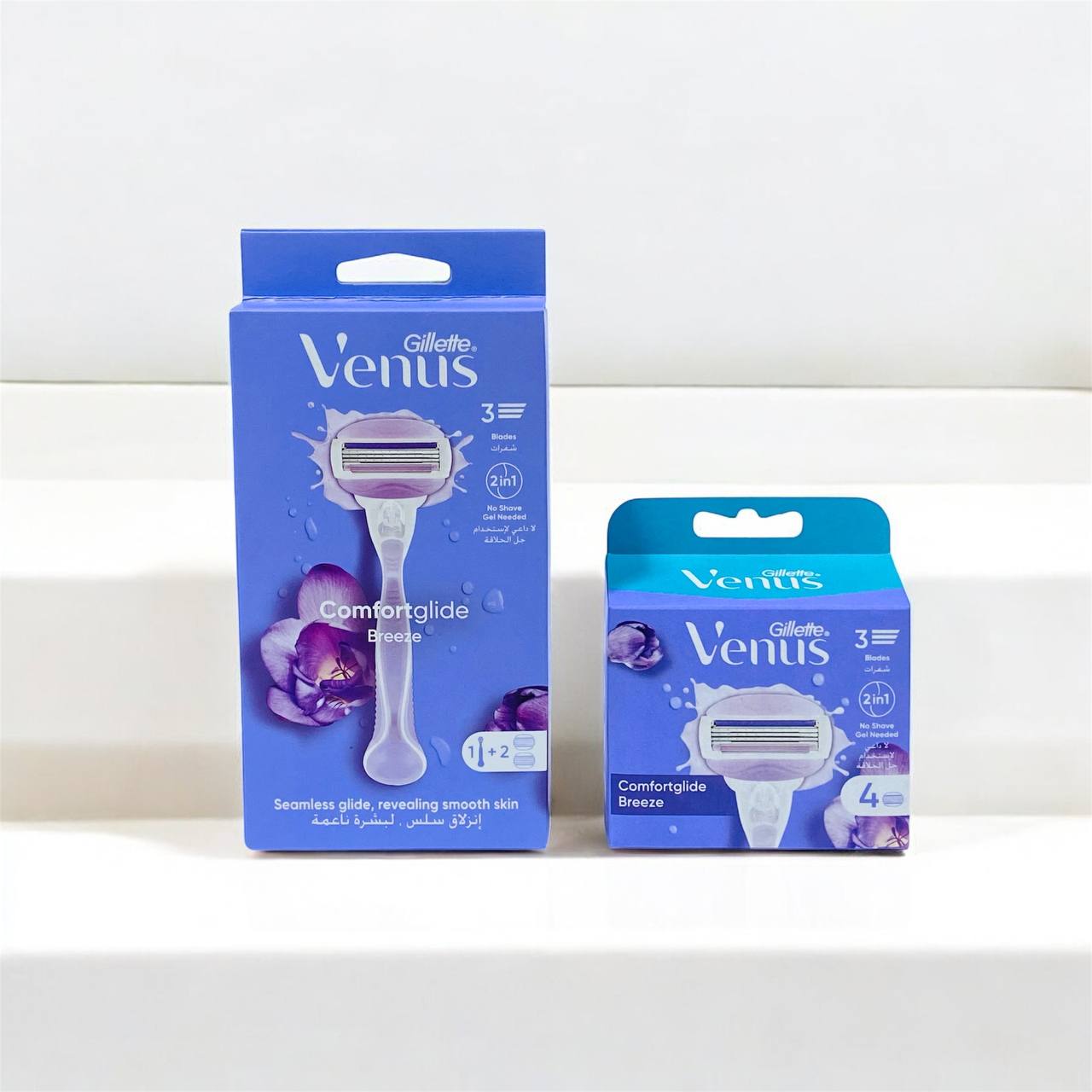 photo_3_2025-09-02_22-18-10 شفرات الحلاقة جيليت فينوس مع رأس اضافي بدون الحاجه لجل الحلاقة ، بشرة ناعمة وانزلاق سلس - غيار شفرات - الصورة 1