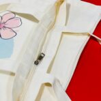 ⁦حقيبة توت باق ورد غليظة - لون سكري مع سوسته - مناسبة لطلبة الجامع والدورات والكلية⁩ - الصورة ⁦2⁩