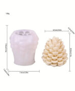 ⁦قالب شمع سيلكون شكل صنوبر WFHM77⁩ - الصورة ⁦2⁩