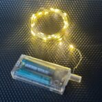 سرب خيط ضي LED لون أصفر بطاريات - مناسب لتزيين الباقات والبوكسات والهديا 2.3 متر