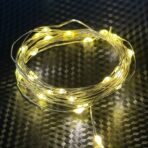 ⁦سرب خيط ضي LED لون أصفر بطاريات - مناسب لتزيين الباقات والبوكسات والهديا 2.3 متر⁩ - الصورة ⁦2⁩