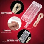 ⁦سرب خيط ضي LED لون أصفر بطاريات - مناسب لتزيين الباقات والبوكسات والهديا 2.3 متر⁩ - الصورة ⁦4⁩