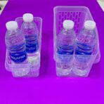 ⁦سلة تنظيم الثلاجة والمطبخ شفافة - حجمين كبير صغير ، للخضروات والعلب والمشروبات⁩ - الصورة ⁦9⁩