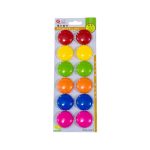 مجموعة مغناطيس سبورة 12 قرص - الوان مختلفة قطر 3 سانتي