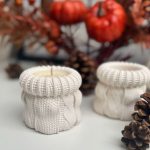 قالب سيلكون بشكل زخرفة الصوف استخدامة كمبخرة او اصيص لنبتات WFHM77