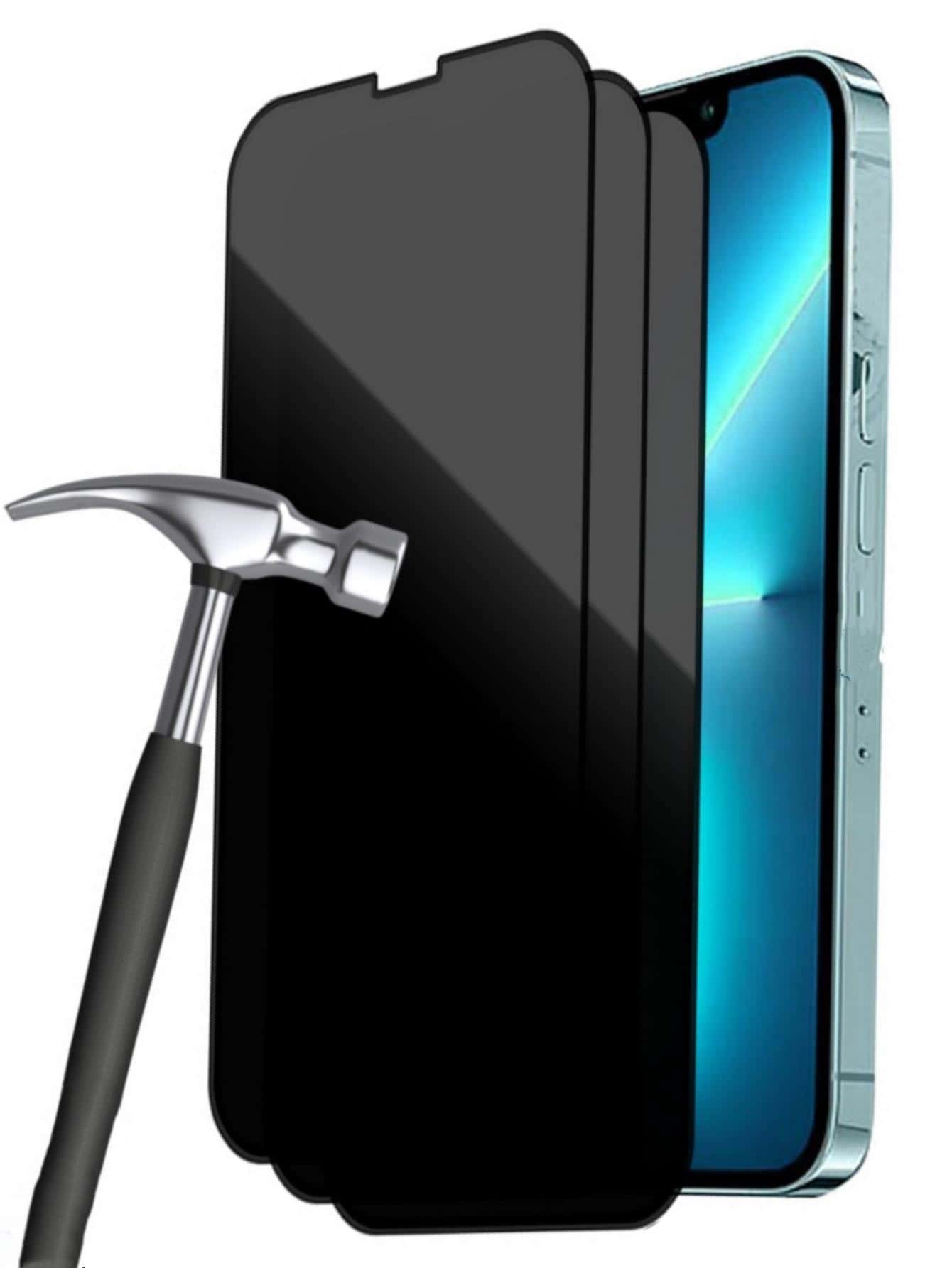 IMG_8411 3 قطع من واقي الشاشة الكامل من الزجاج المقسي لحماية الخصوصية مع حافة سوداء وطباعة حرارية مضادة لتجسس مقاوم للماء وضد الصدمات وتخدش وضد البصمات WFHM77 - الصورة 1