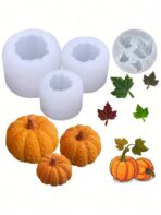 مجموعة قوالب سيلكون بشكل اليقطين مع أوراق القيقب WFHM77